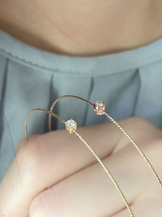 Milgrain / Le rond / Dainty Solitaire bangle